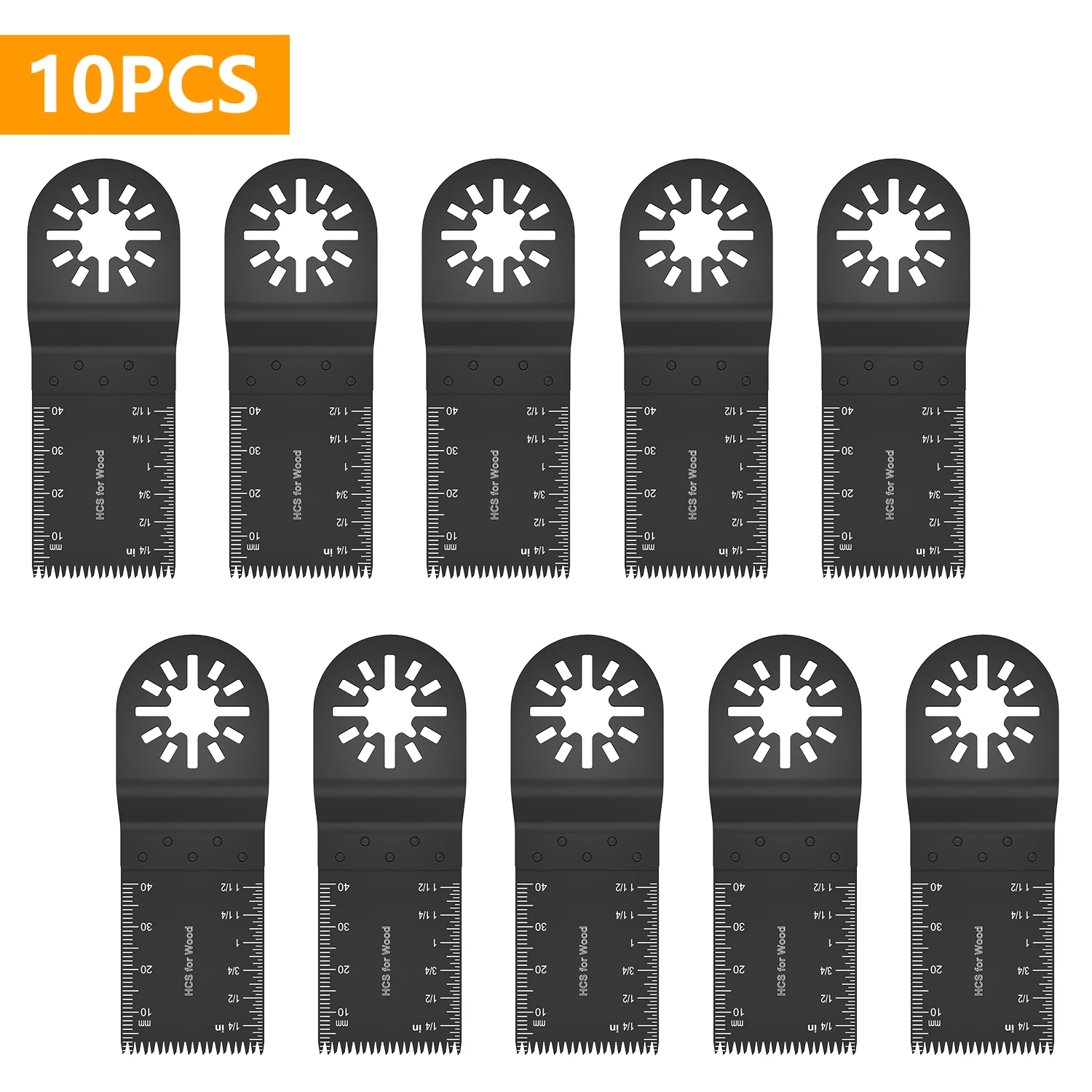 

10 Pack Multi-Function Saw Blade Accessories Oscillating MultiTool Saw Blades for Renovator Power Wood Cutting Tool Bits