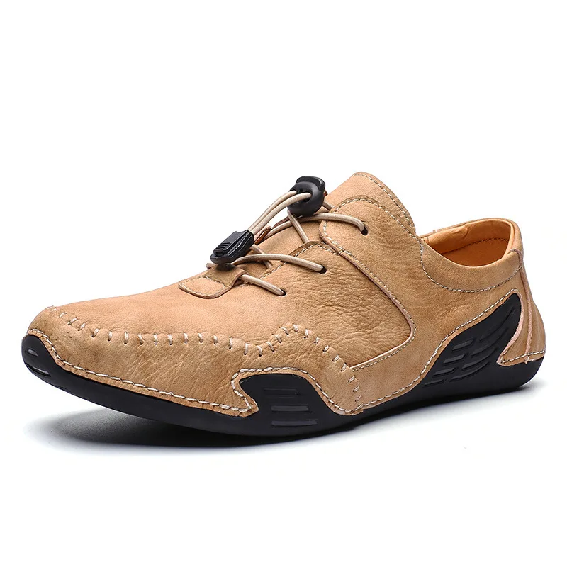 

Casual Leather Shoes Men's 2021 Summer New Driving Shoes Men's Business Leather Shoes Breathable plus Size Pea Shoes Large Size