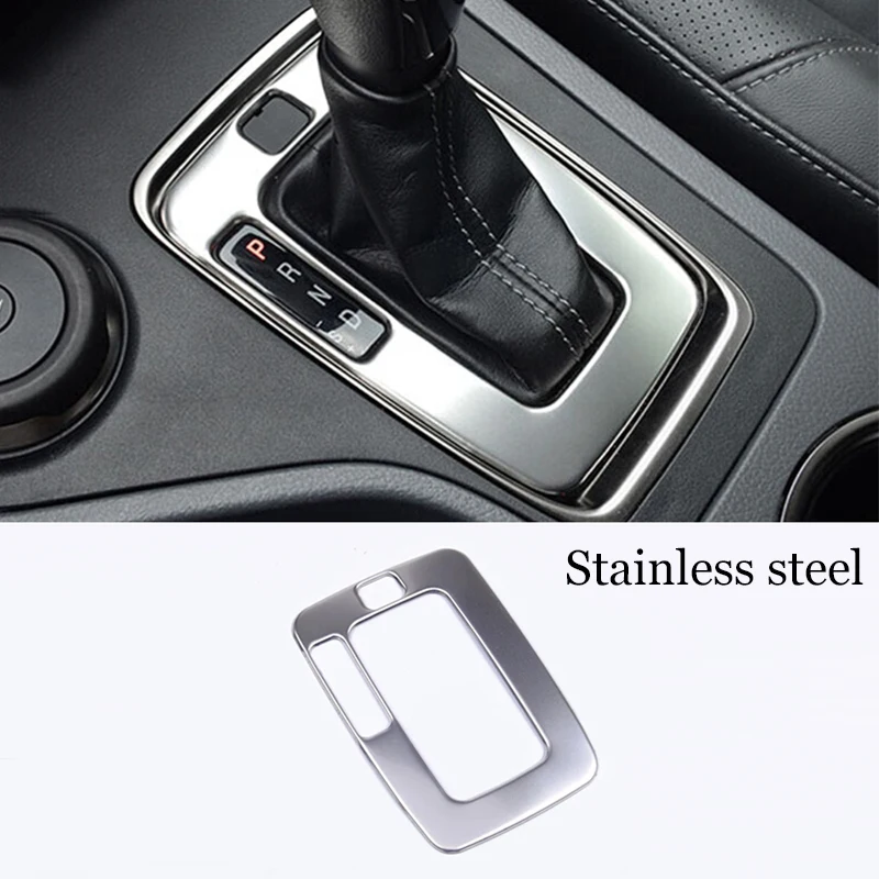 

For Ford Ranger Everest 2015 16 2017 2018 LHD Stainless Steel Car gear shift knob frame panel Decoration Cover Trim Accessories