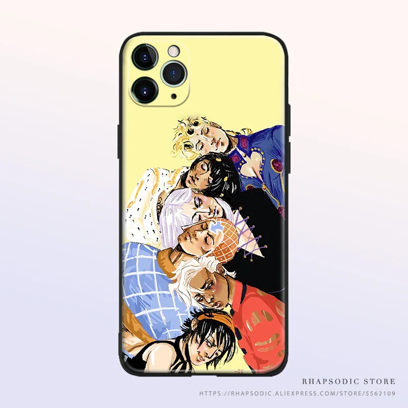 vento aureo jojos bizarre anime soft silicone tpu phone case cover shell for iphone se 6 6s 7 8 plus x xr xs 11 12 mini pro max free global shipping