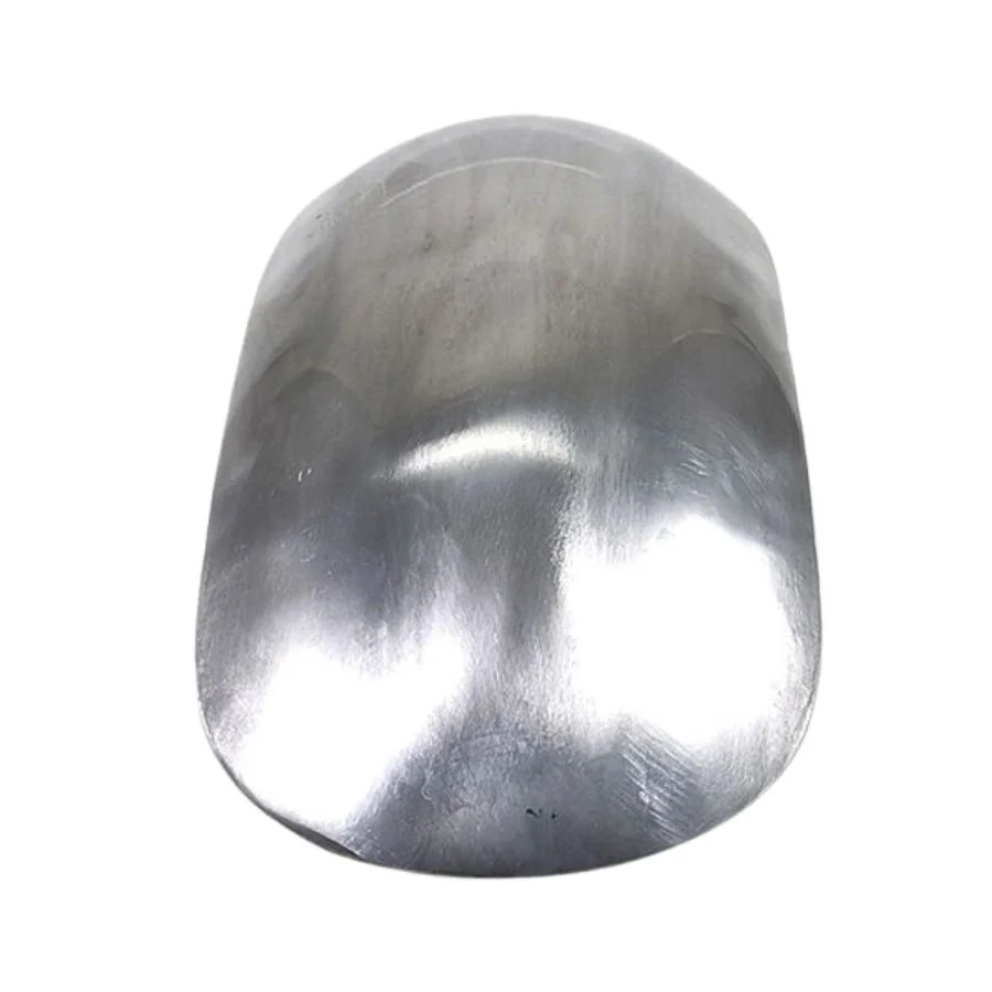 Неокрашенное серебристое металлическое мотоциклетное короткое переднее крыло в