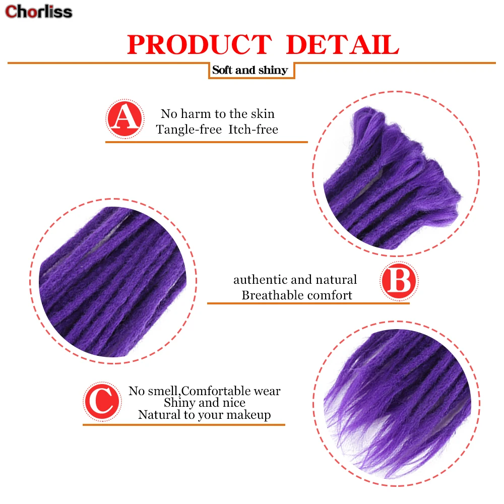 Дреды для наращивания волос ручной работы синтетические дреды женщин крючки