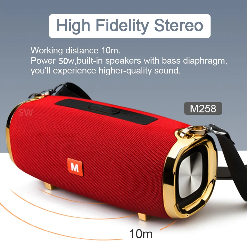 Уличный динамик высокой мощности 50 Вт беспроводная bluetooth-колонка Портативная
