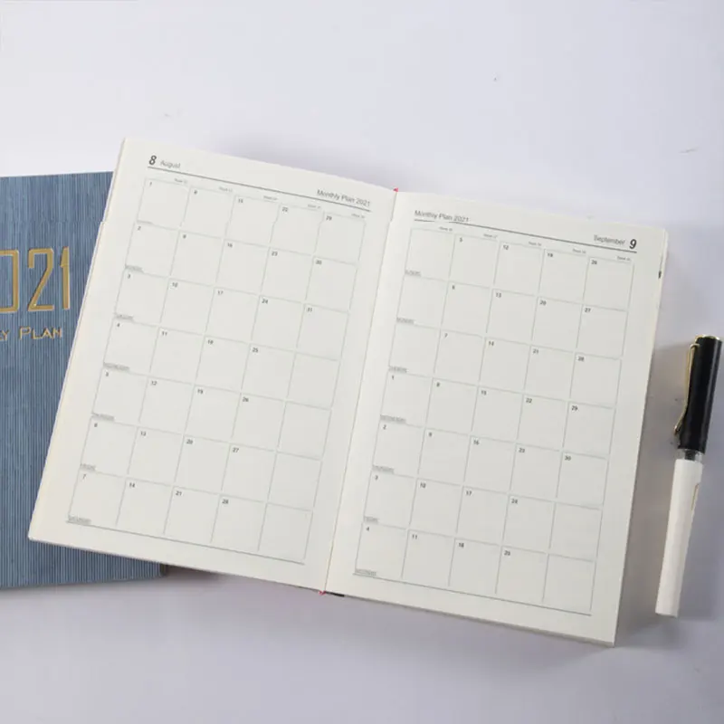 

2021 Planner Agenda Daily Weekly Monthly Planner Student Planner 2021 Calendar 8.2"X 5.6" Leather Cover DU55