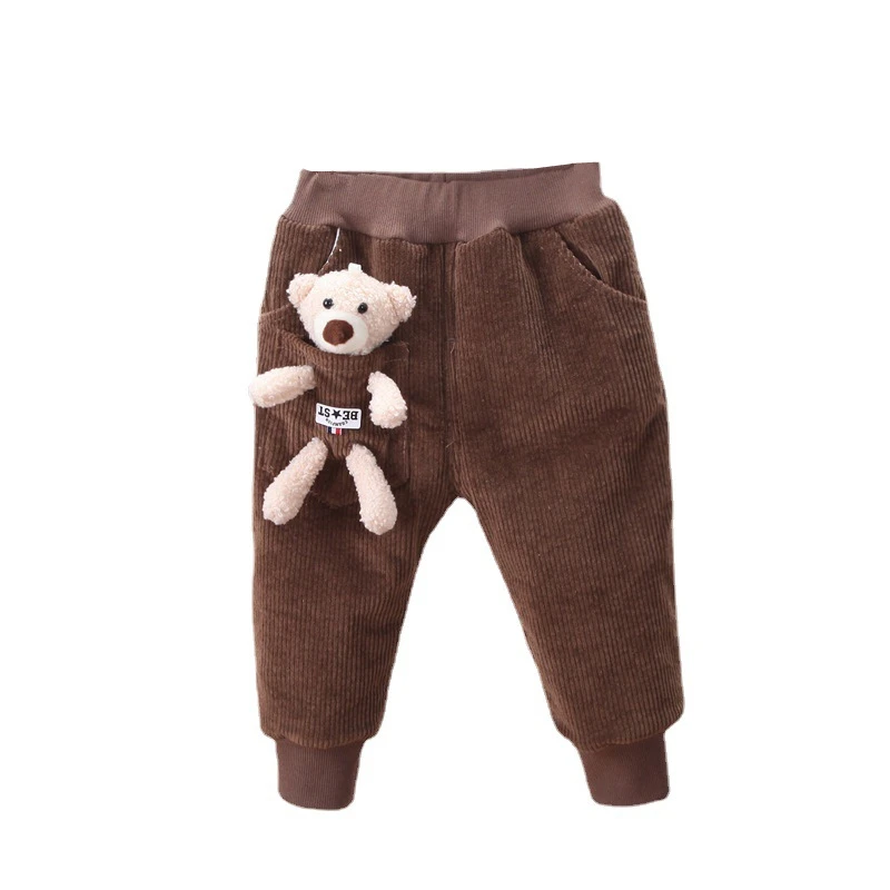 

New Winter Fashion Baby Girls Clothes Children Cute Thicken Warm Pants Toddler Casual Costume Infant Clothing Kids Boys Trousers