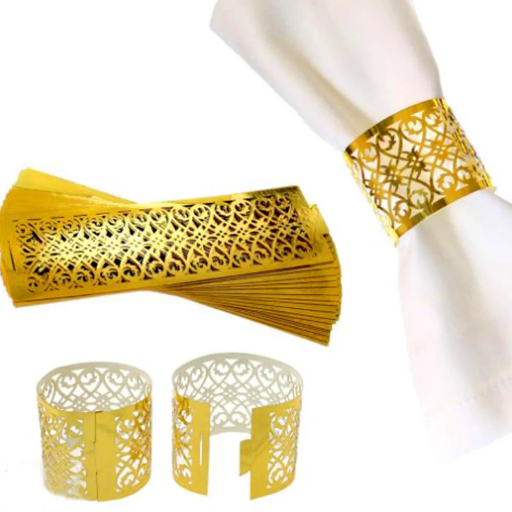 10 шт./компл. украшения на Рамадан для дома DIY кольцо бумажных салфеток коробка