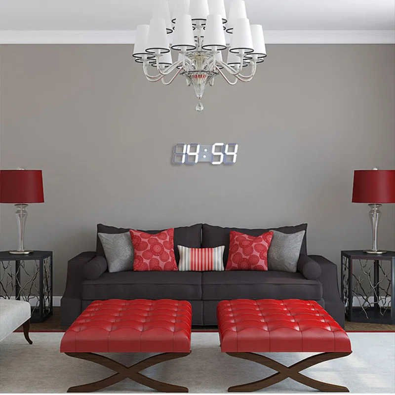 Dreamside настенные часы 3D светодиодный большой календарь времени температурный