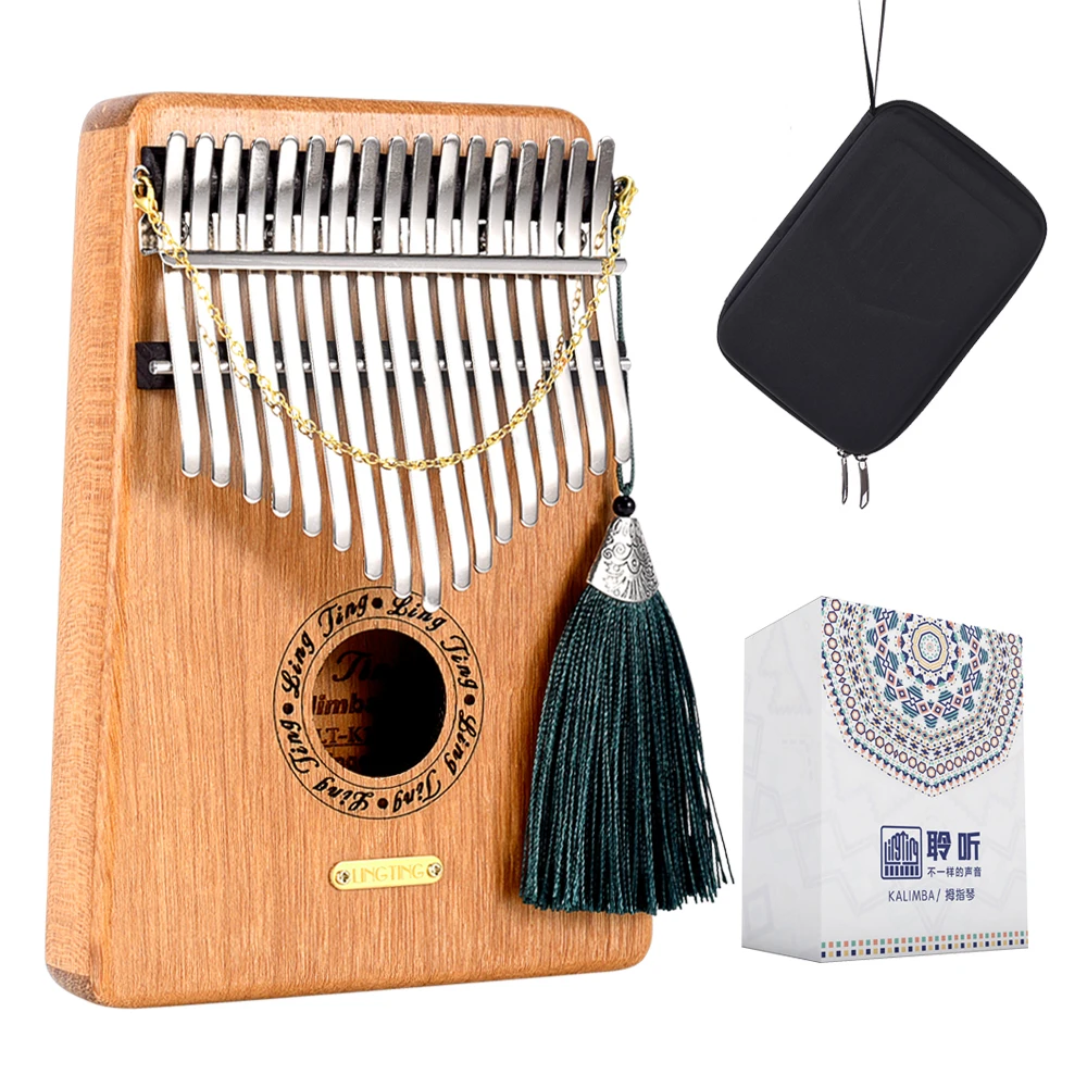 

LingTing LT-K17G/K17GEQ 17 клавиш Kalimba Mbira большой палец пианино (без EQ) подарок для детей взрослых новичков профессиональный