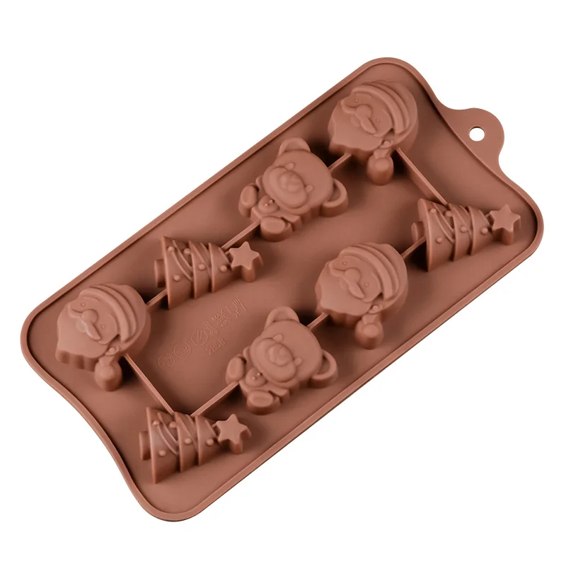 Рождественские силиконовые формы для шоколада FUNBAKY посуда выпечки украшенная