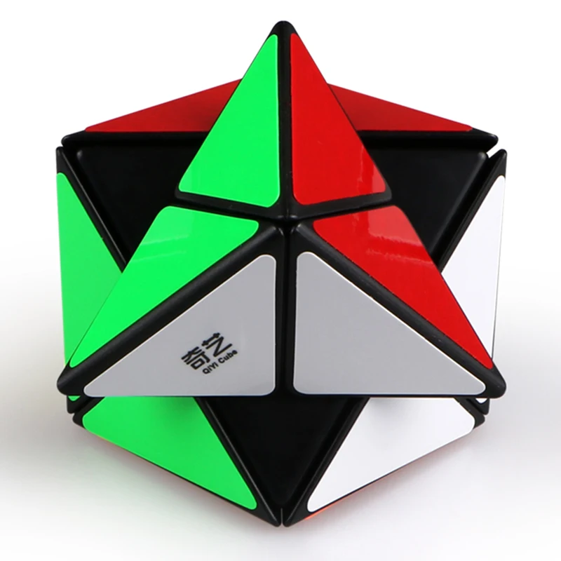 Волшебный кубик Qiyi X образной формы без наклеек 3x3x3 Speedcube Mofangge черная головоломка