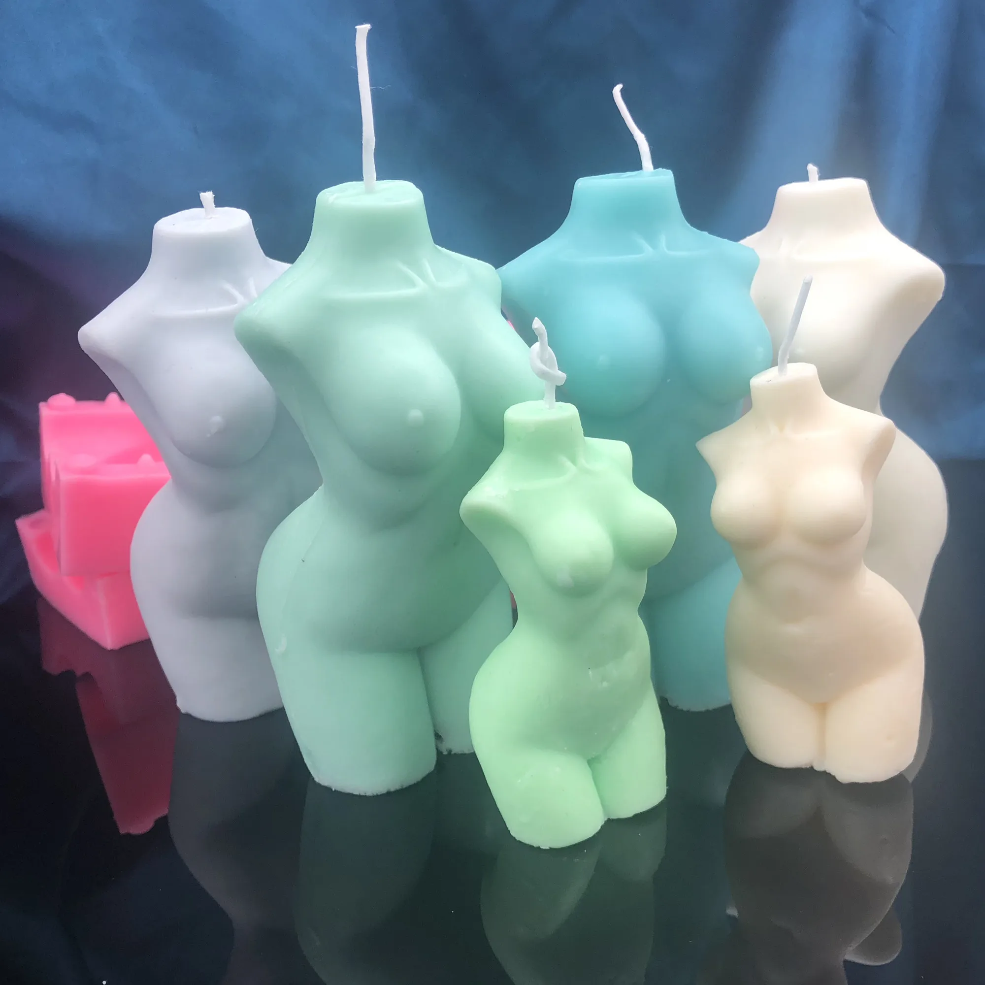 Силиконовая форма для женского торса в виде свечи 3D невооруженного тела