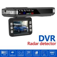 2 in 1 car dvr dash cam camera recorder english russian voice radar detector speedometer mobile speed radar detect x k ct la