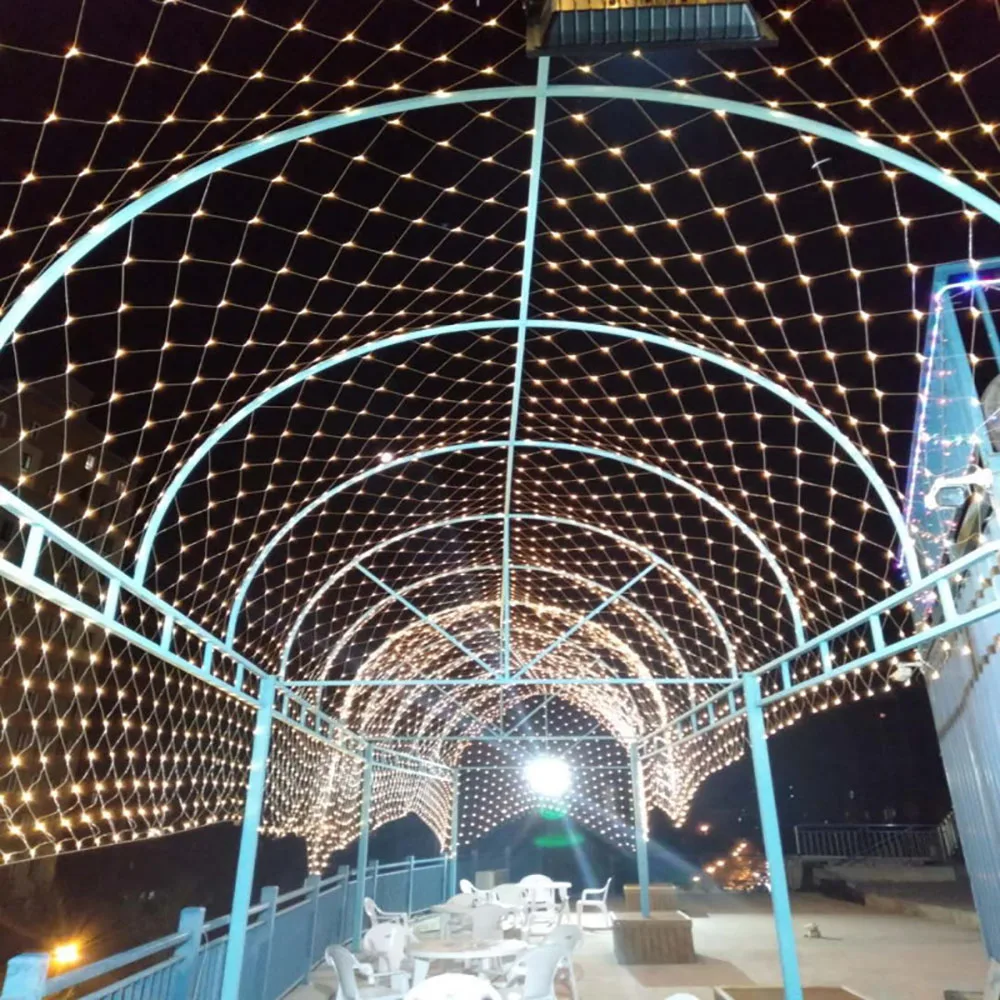 

Mesh LED Lights EU US Holiday Wedding Party Outdoor String Lights Chain Decoration Garden Lamp Fairy Lights Net Garland slingers