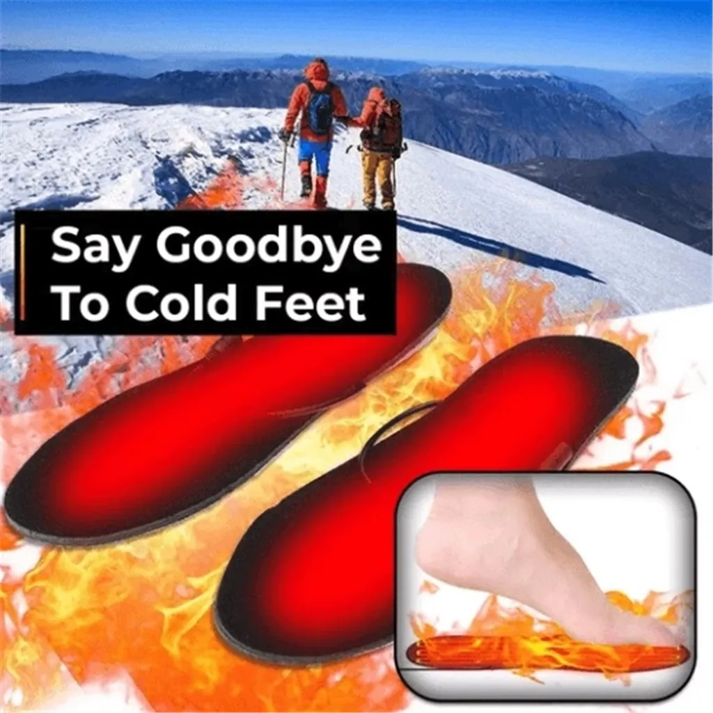 USB стельки для обуви с подогревом электрическая грелка ног теплые носочки зимние