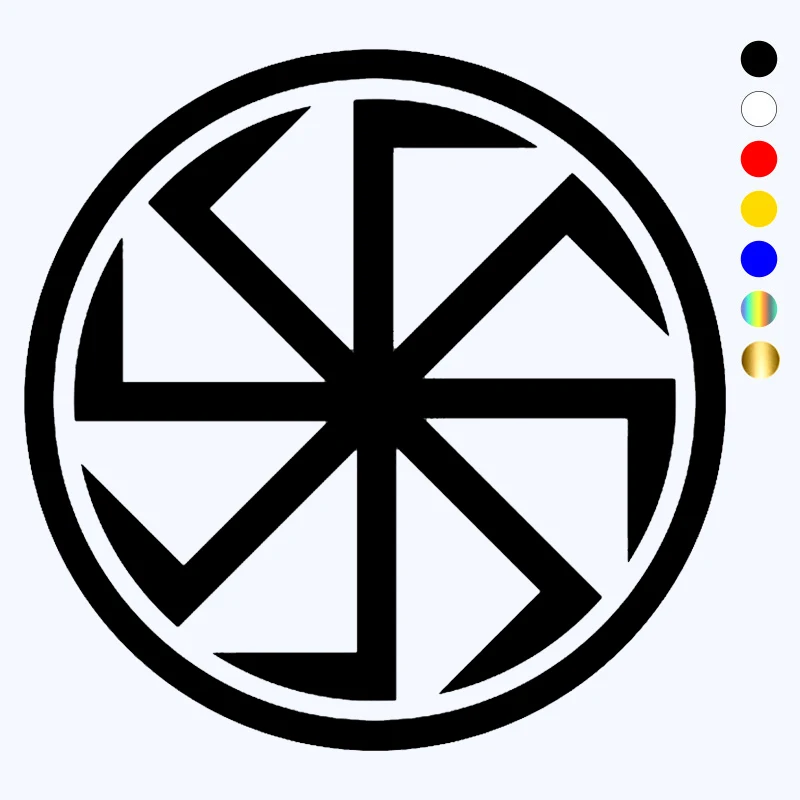 

Kolovrat amulet Slavic value funny car sticker vinyl decal white/black car auto stickers for car bumper window