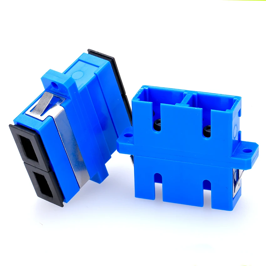 100 шт. волоконно оптический фланцевый соединитель SC UPC дуплексный переходник