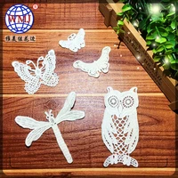 50pcslot cotton embroidery flower diy lace patch owl butterfly dragonfly decals dress clothing accessories