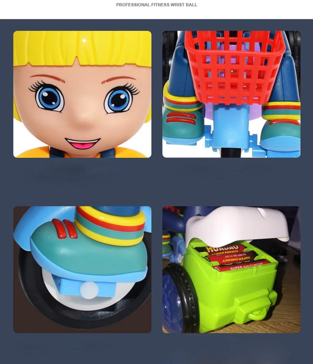 

Spin in place electric tricycle music light toy children's gift early education fun learning laser toy L4