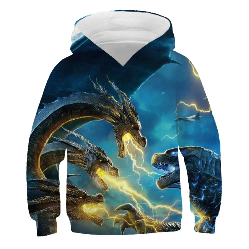 

Free Shipping Movie King Kong VS Godzilla-World War Hoodie Boy Clothes Girl Hoodie Kids Clothes Kids Sweatshirt baby boy clothes