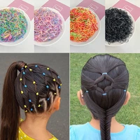 one package thicken one time disposable colorful black small rubber bands hair tie adult children rubber band cutter