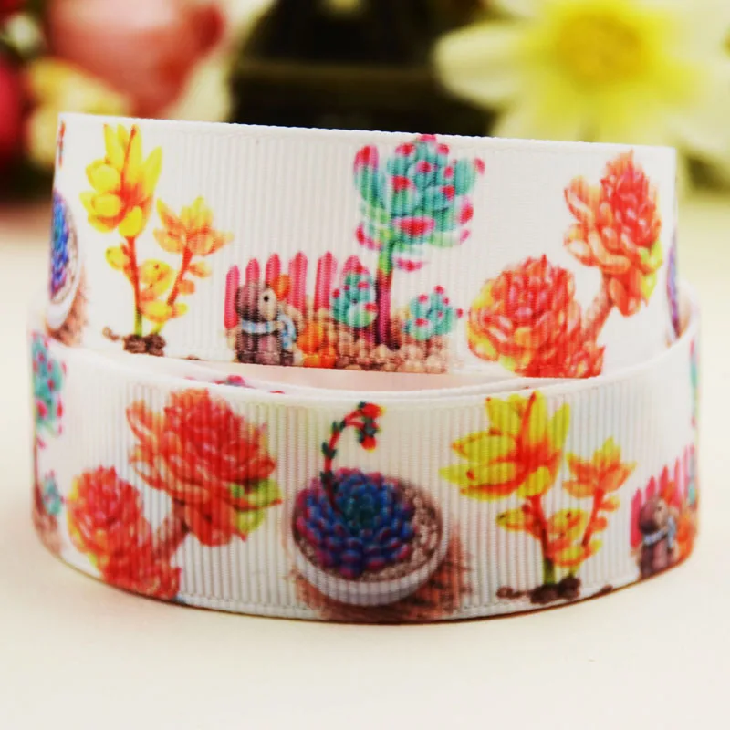 

7/8 ''22 мм, 1" 25 мм, 1-1/2 "38 мм, 3" 75 мм суккулентные растения печатная корсажная лента вечерние свадебные украшения 10 ярдов X-02698