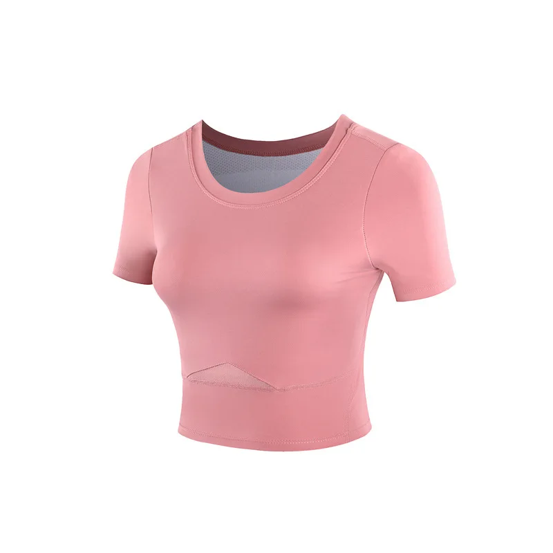 

Short-sleeved quick-drying T-shirt high-waist hip-lifting yoga pants women's two-piece sports suit