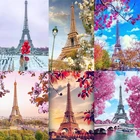 Алмазная картина Эйфелева башня, полноразмерная мозаика 5D сделай сам с квадратнымикруглыми стразами, полный набор для вышивки, украшение для дома
