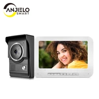 7 inch monitor doorbell dual way intercom wired video door phone for home security system support electric lock connect