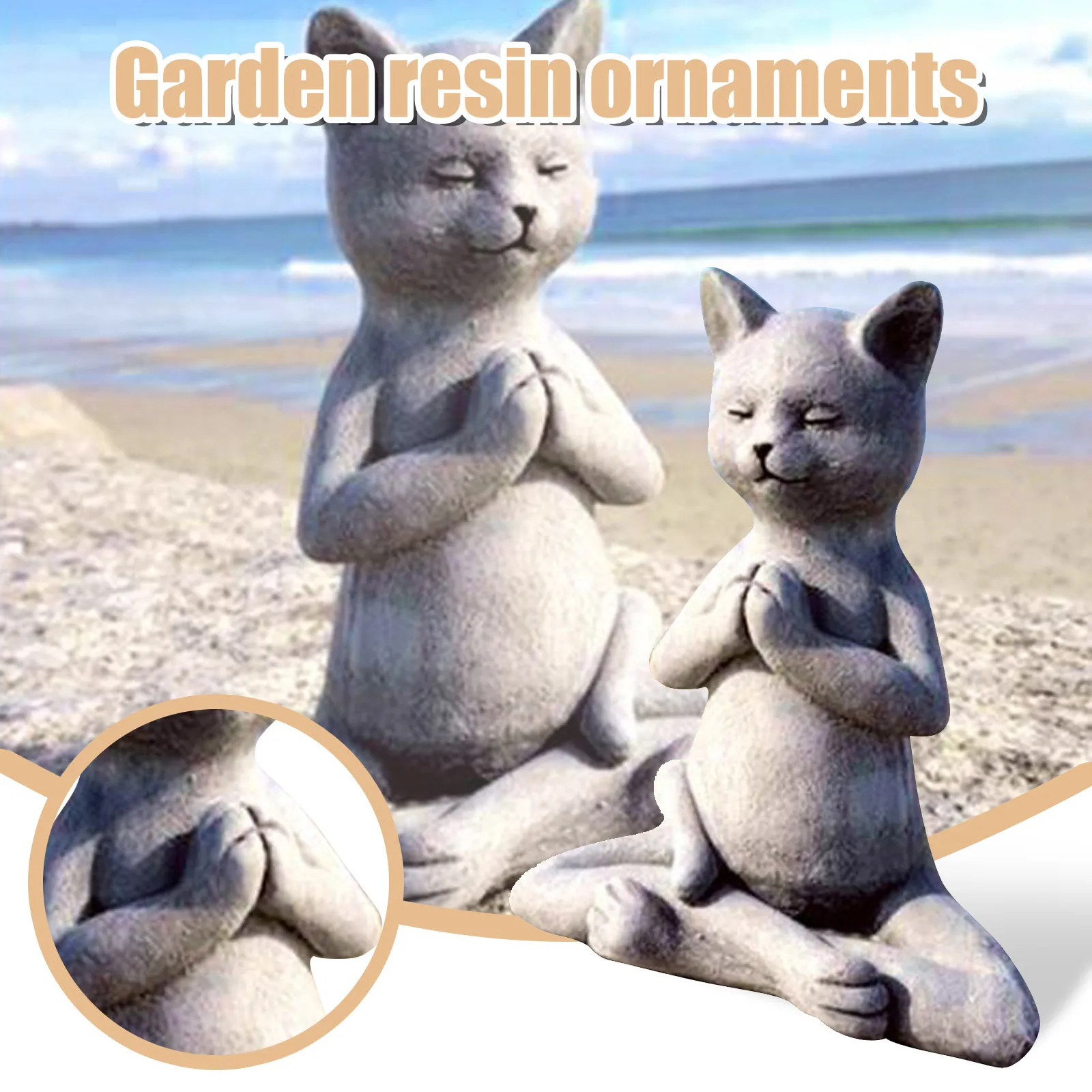 

Meditation Cat Statue Gifts/Yoga-Pose Rabbit Resin Model/Meditation Dog Statue Garden Decor Decompression Toys Wholesales!
