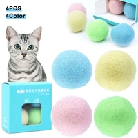 wool cat balls toy carry on bells color felt pet products for kitten funny cat supplies interactive cat accessories dropshipping