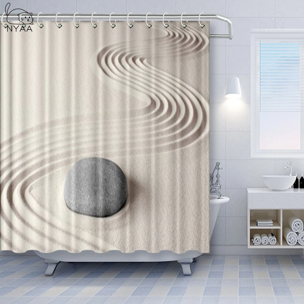 NYAA Индия Spa Zen занавески для душа массажный камень Йога ванной комнаты настенный