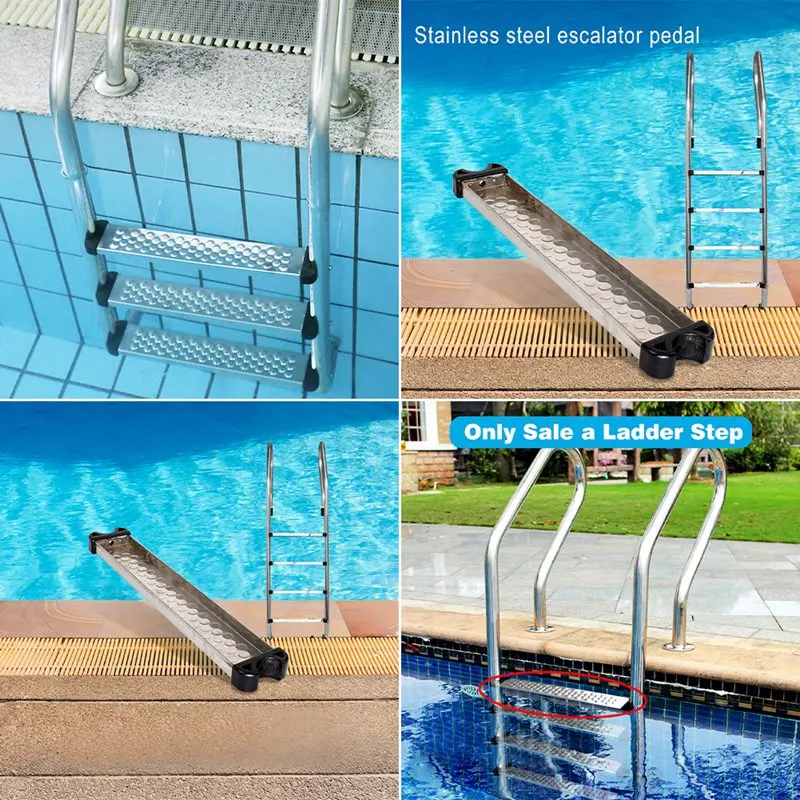 

Swimming Pool Ladder Rung Steps Stainless Steel Replacement Non-Slip Ladder Pedal Swimming Pool Tools Swimming Pool Escalator