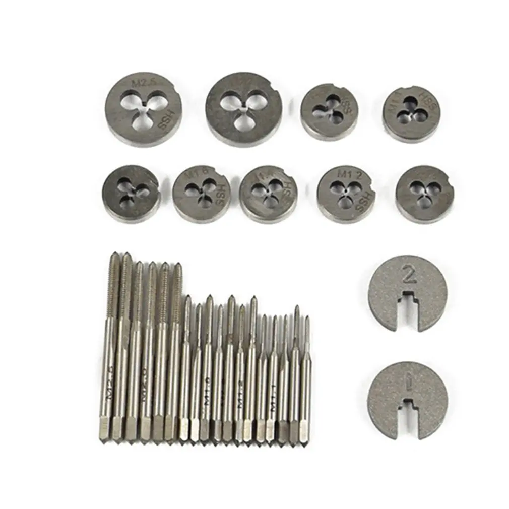 

31PCS/SET Tap Dies Set Adjustable Metric Carbon Steel Hand Screw Taps Holder Thread Gauge Wrench Tool For Car Repair