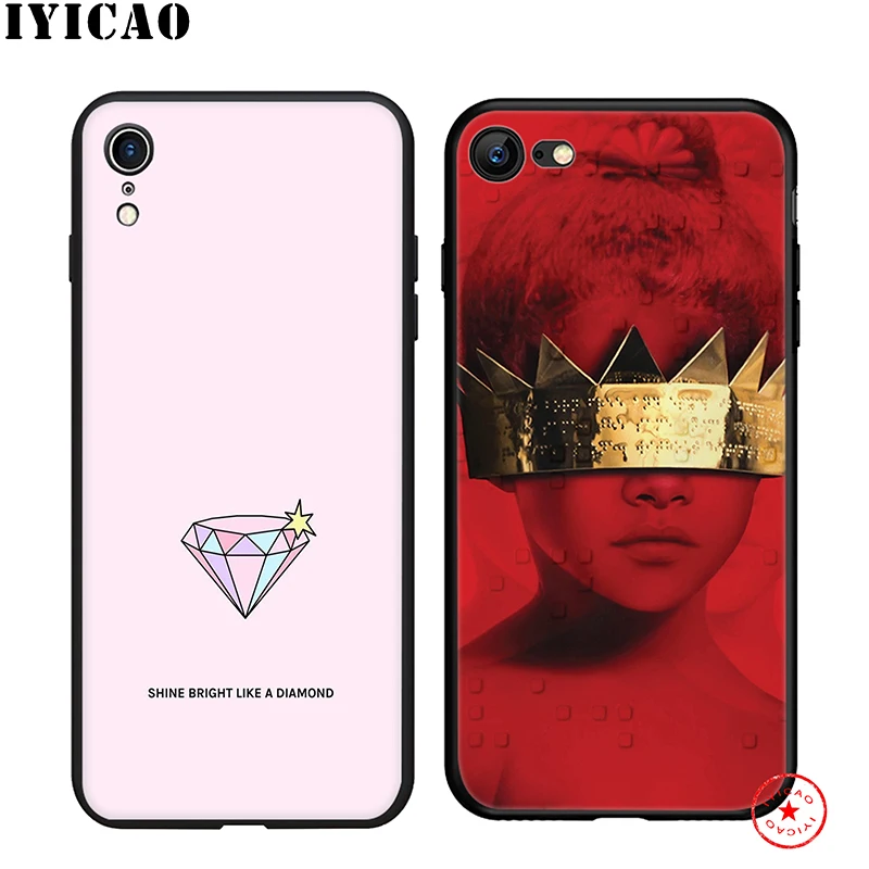 IYICAO Rihanna мягкий чехол для телефона iPhone 11 Pro XR X XS Max 6 6S 7 8 Plus 5 5S SE силиконовый TPU |