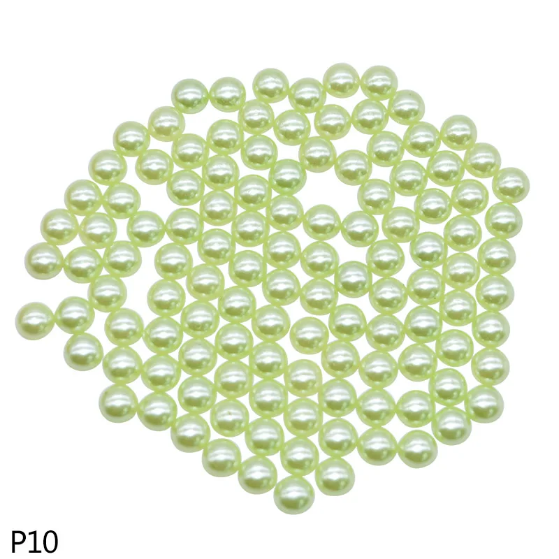 P10 1000Pcs Pearl Stickers Trim Rhinestones for Nails Phone DIY Flatback Manicure Pearl Beaded Appliques Clothes Stickers - Цвет: P10