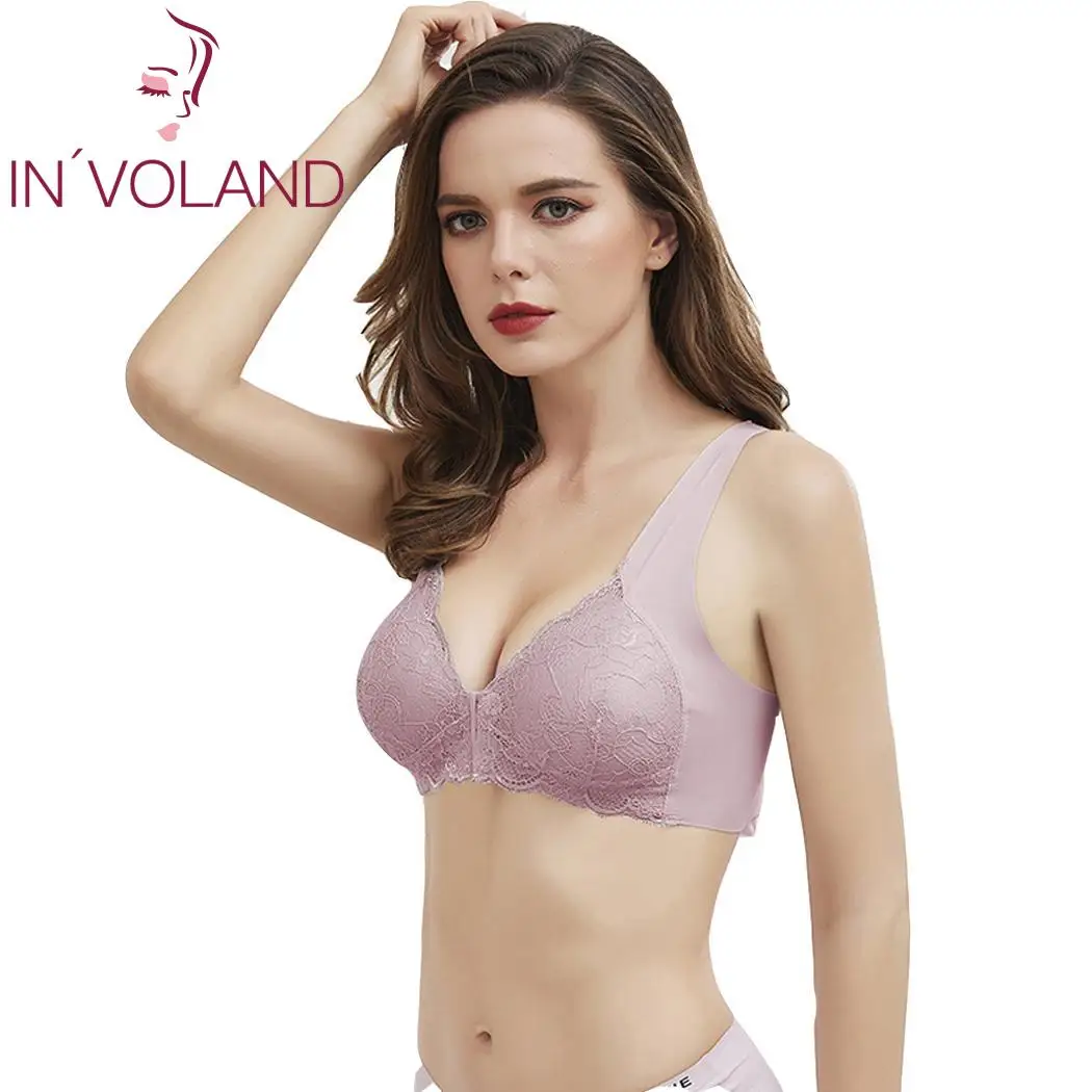 Женский бюстгальтер с застежкой спереди бесшовное нижнее белье мягкие