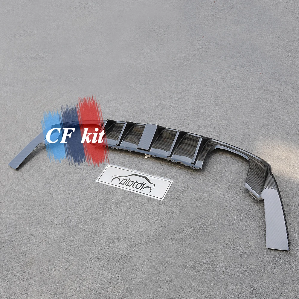 CF комплект из натурального углеродного волокна диффузор бампер с светодиодный