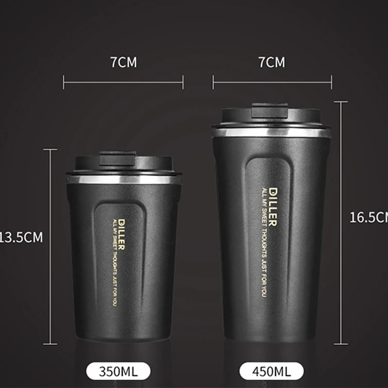 450 мл Термокружка Из Нержавеющей Стали дорожная кофейная кружка с крышкой