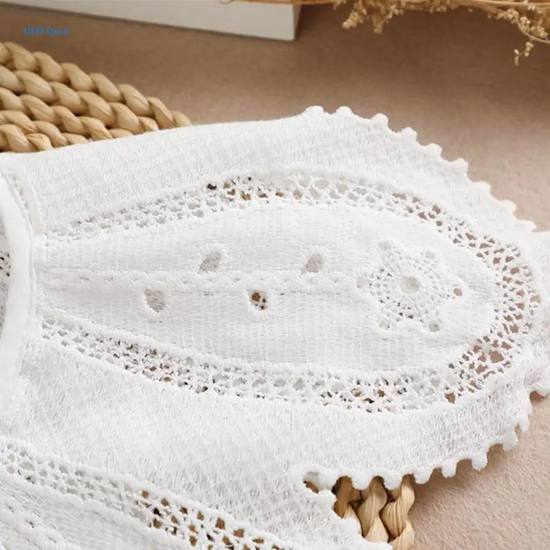 

XX9D Women Elegant Lace Fake Collar Breathable Summer False Collar White Ornamental Collar Necklace Dress Shirt Collar Shawl