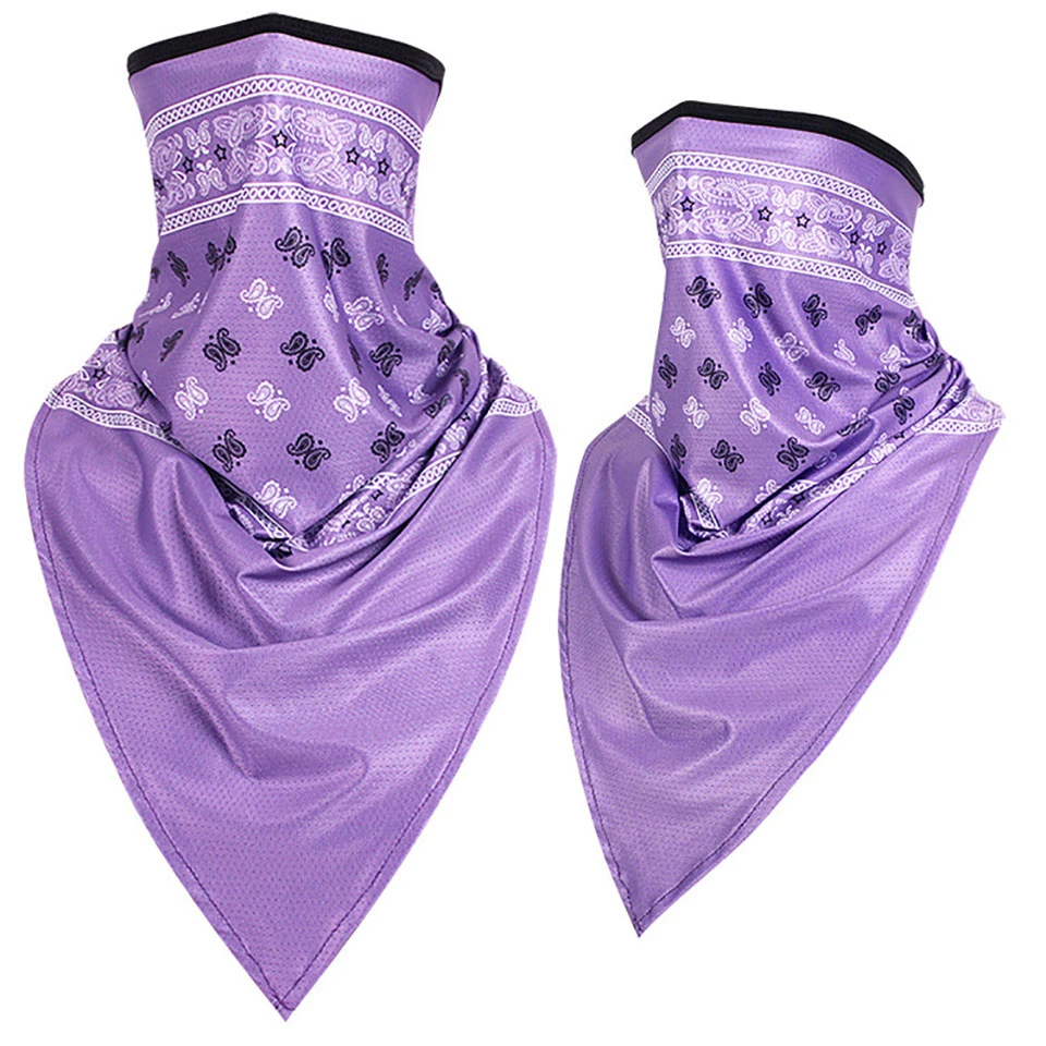 GOBYGO ледяной Шелковый треугольный головной убор дышащий солнцезащитный