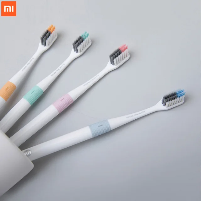 Four packs Xiao mi Doctor B зуб mi Bass метод Sandwish-лучшая щеточная проволока 4 цвета, включая дорожную коробку - Цвет: Four packs