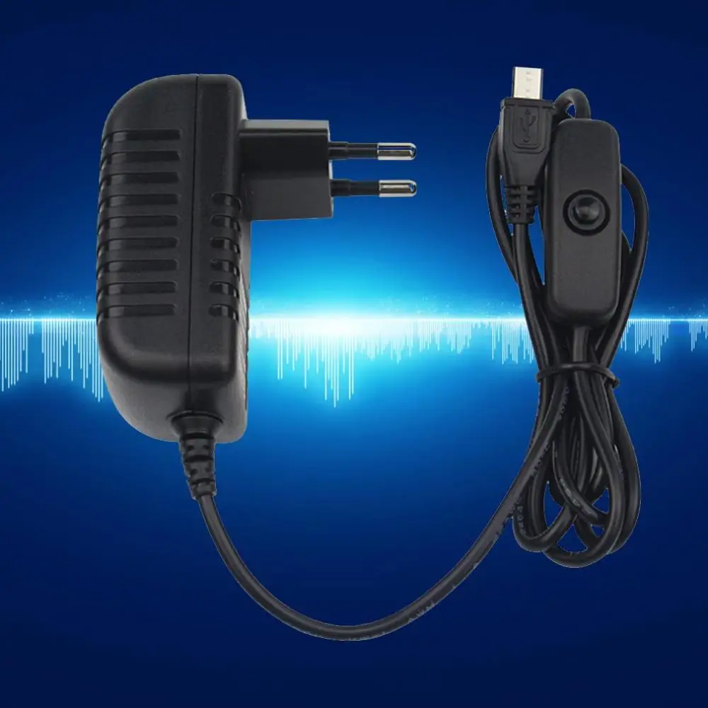Зарядное устройство 5 В 3 А адаптер переменного тока кабель Micro USB с выключателем