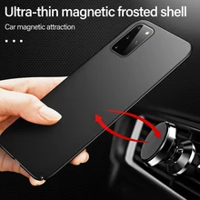 Ultra-thin Magnetic Hard Matte PC Phone Case For Samsung Galaxy S23 S22 S21 S20 FE S10 Note 20 10 Plus Frosted Protection Cover