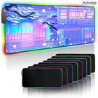Игровой коврик для мыши, RGB, Kawaii, Сейлор Мун, пейзаж, компьютерный коврик для мыши, большой игровой коврик для мыши, XL, XXL, розовый, PC Gamer, 900x400, Настольный коврик