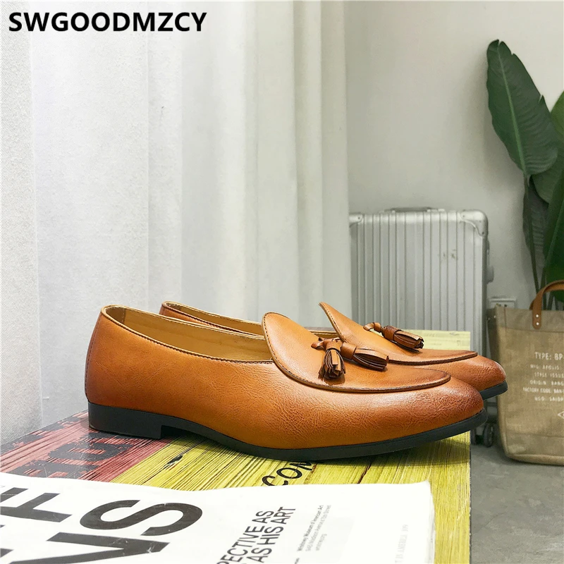 Мужские классические туфли лоферы деловая обувь мужские туфли-оксфорды кожаные