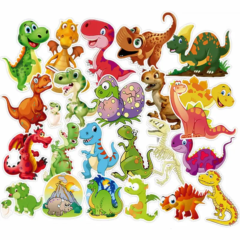 10 Вт 30 50 шт. в упаковке Принт с животными из мультфильмов наклейки картинками