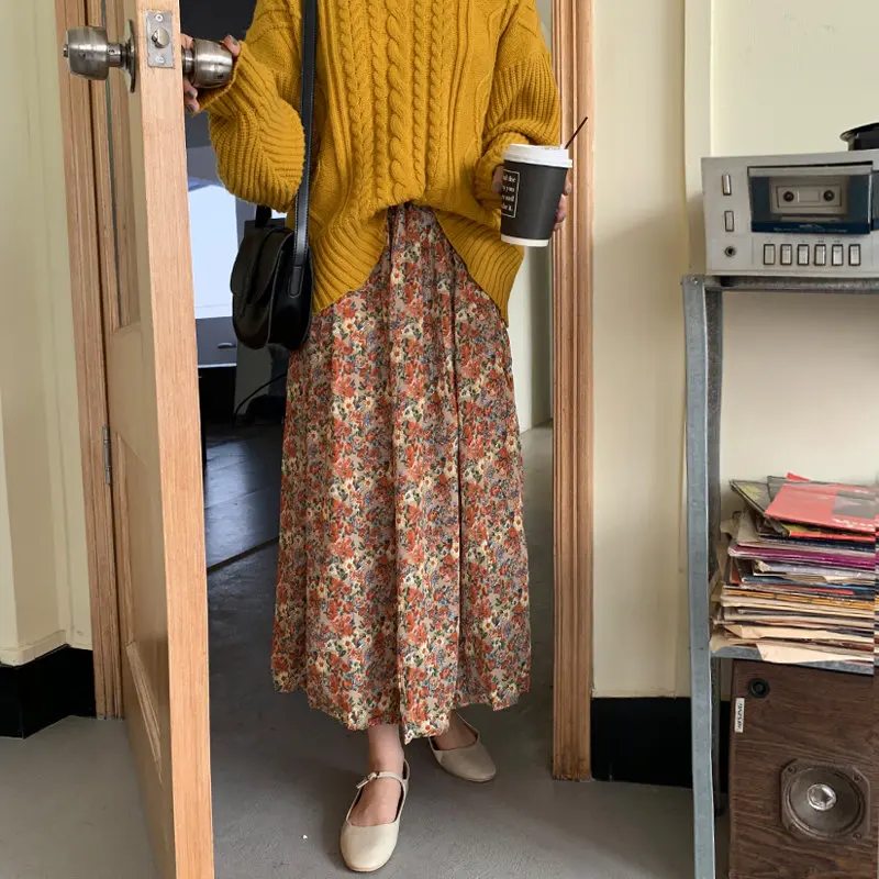 Шифоновые элегантные свободные юбки Alien Kitty с эластичной талией новый стиль 2020