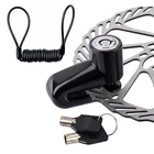 Противоугонный Велосипедный тормозной дисковый замок для горного велосипеда, мотоцикла, детской безопасности, с пружинным тросом, стальной провод