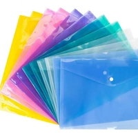 12pcs new arrival a4 clear document bag paper file folder stationery school office case pp 6 colors filing products