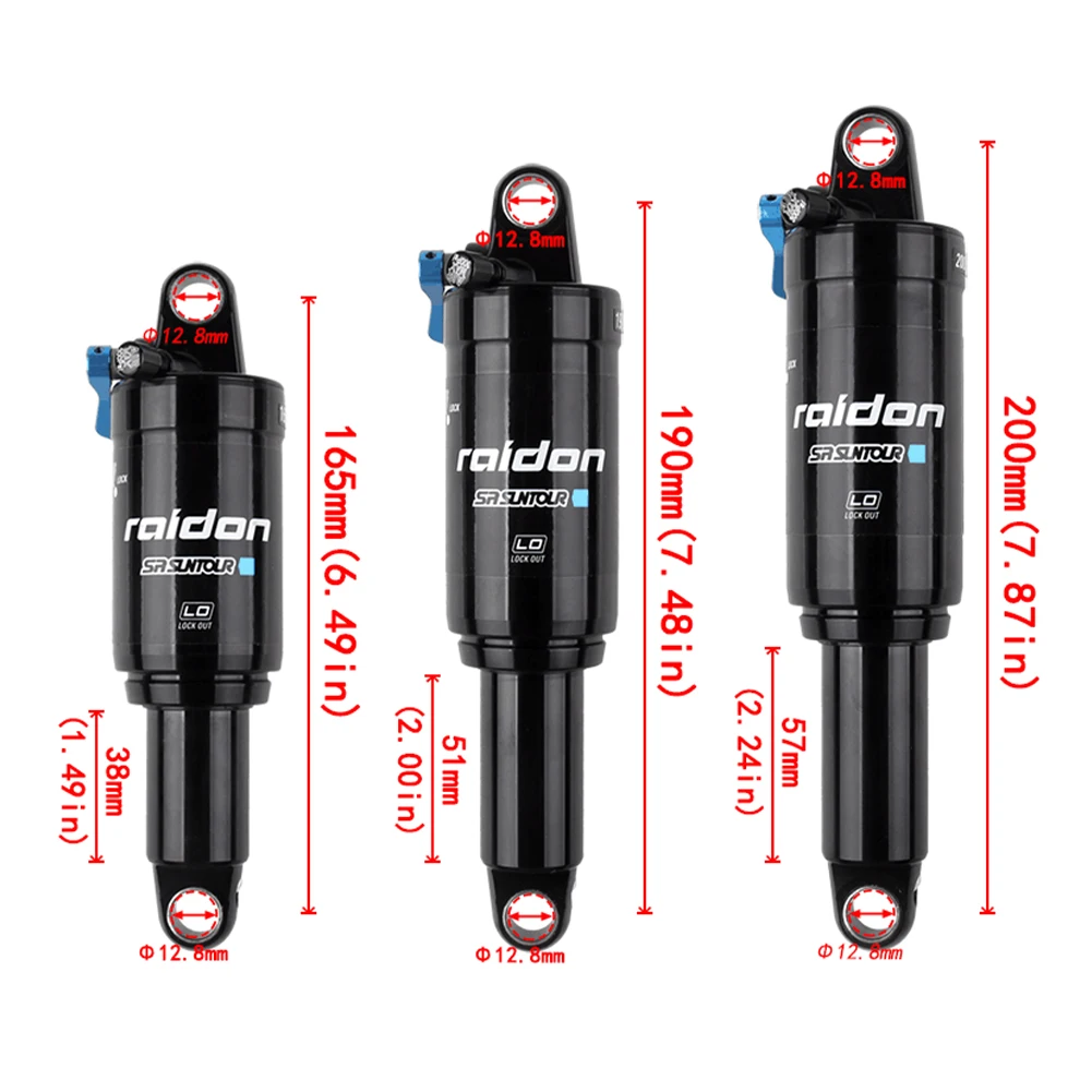 

High Quality MTB Bike Air Rear Shock Absorber 165mm/190mm/200mm with Lockout XC MTB Bicycle Suspension Air Shock Absorber